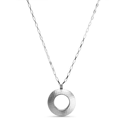 Pareure Jewelry 360º Large and Short Sterling Silver Pendant