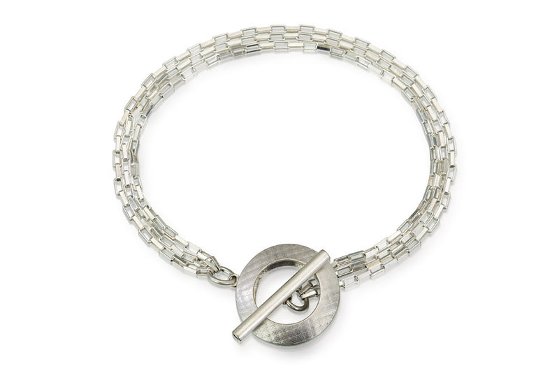 Pareure 360º Series Sterling Silver Multi-strand Toggle Bracelet