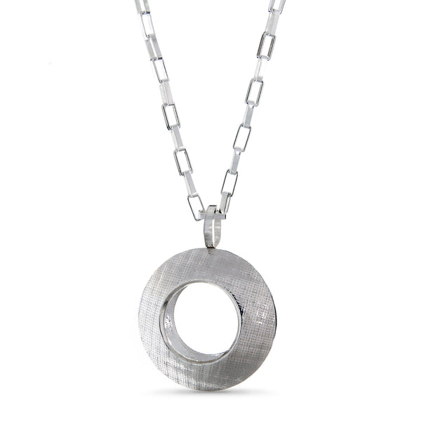 Pareure 360º Series Small and Short Sterling Silver Pendant Necklace