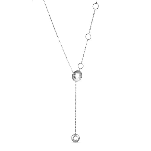 Pareure Arabesque Necklace: Fibril™ Textured Adjustable Lariat Necklace